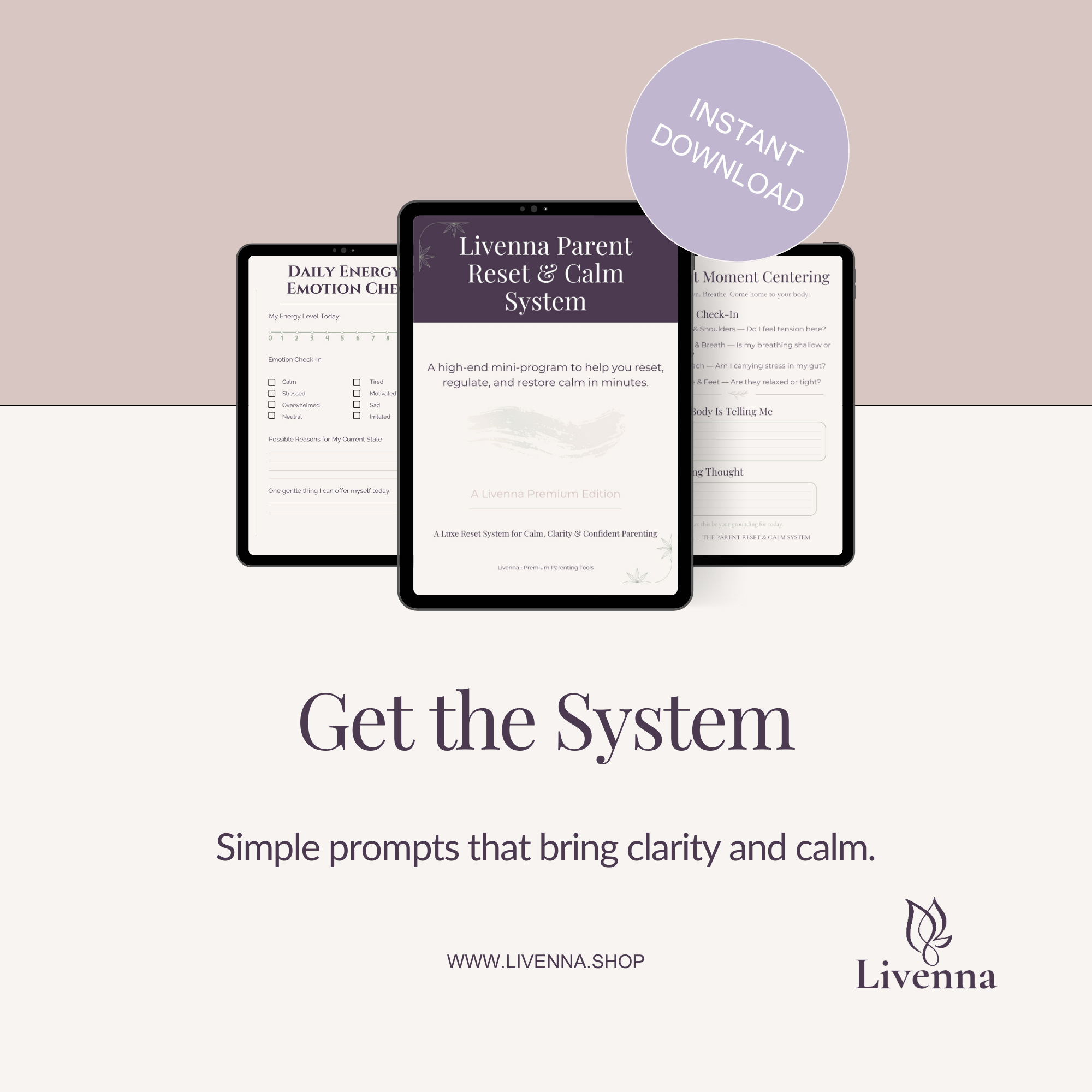 Livenna Calm & Reset System – A Gentle Reset for Overwhelmed Parents