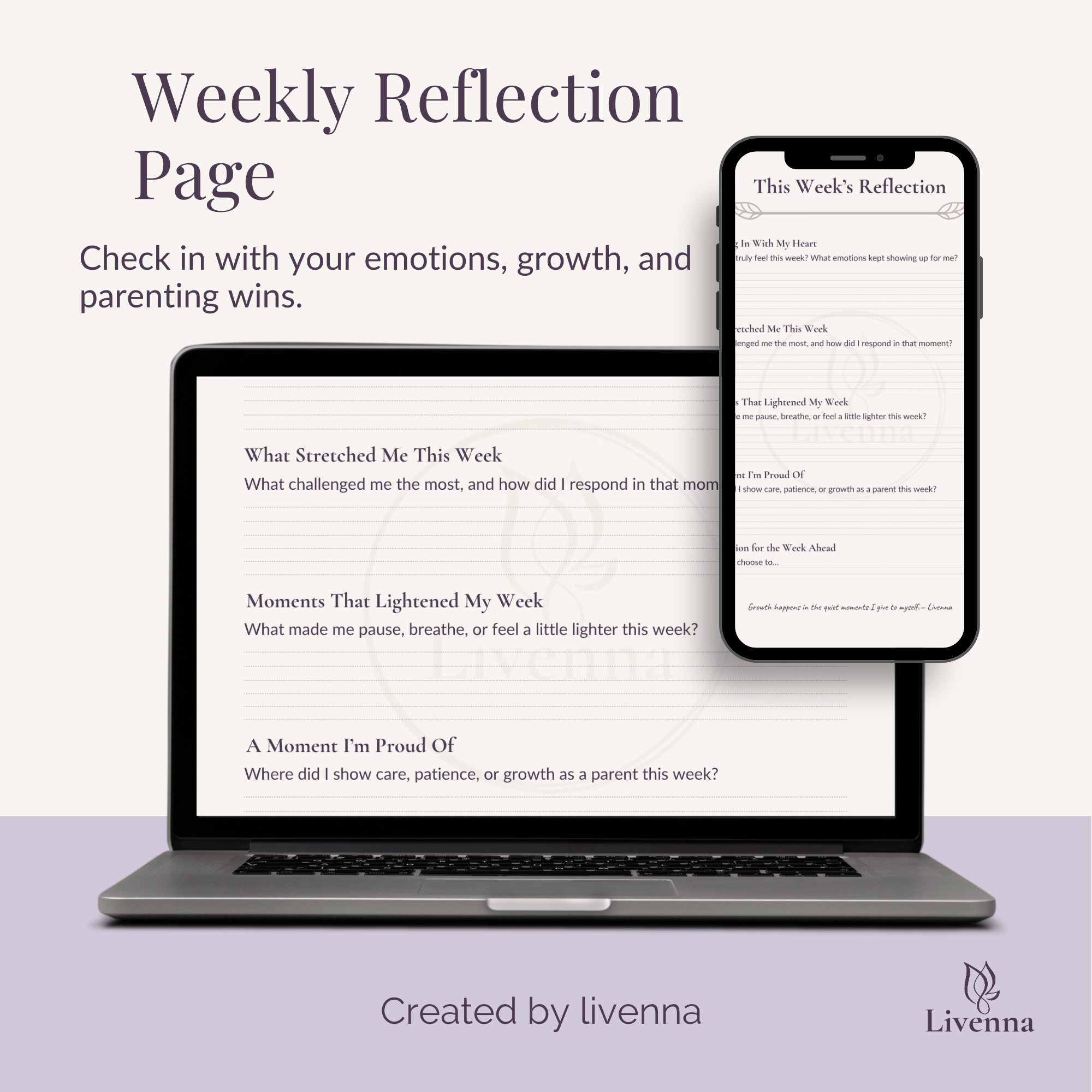 Calm Parent Reflection Journal