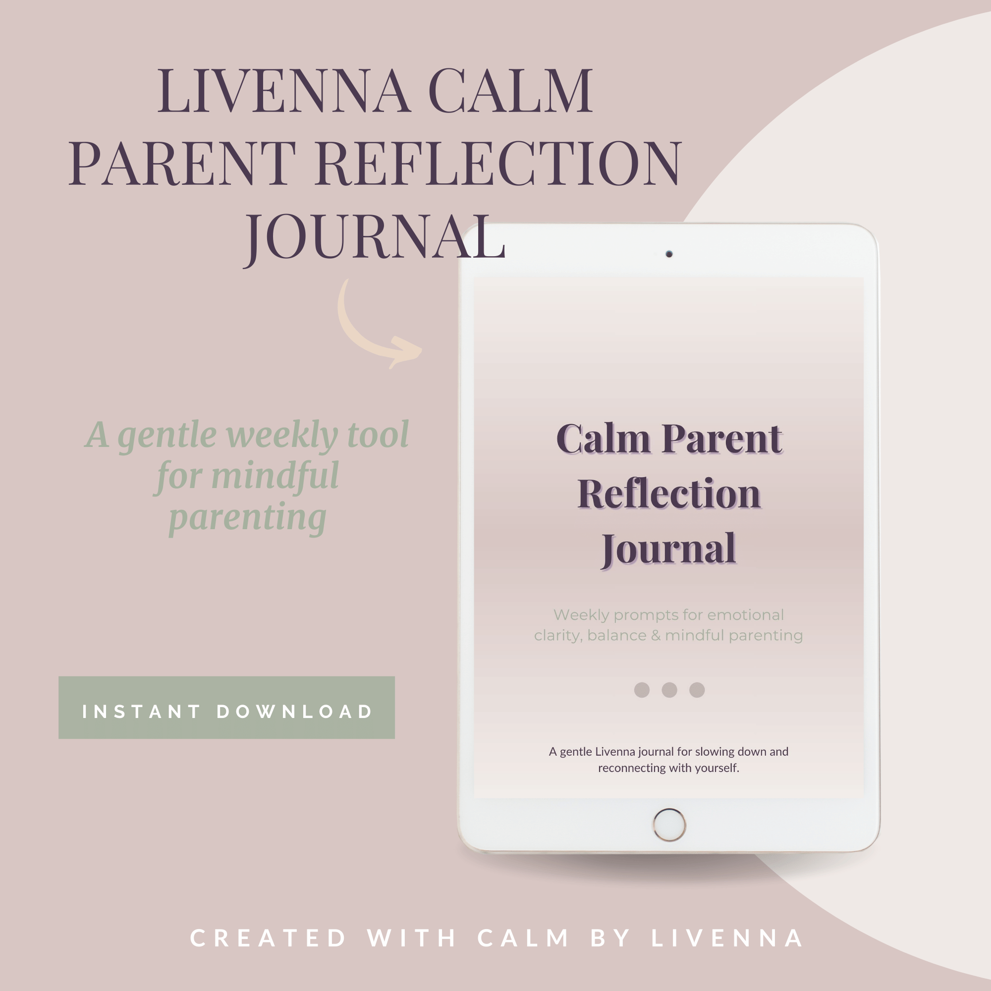 Calm Parent Reflection Journal
