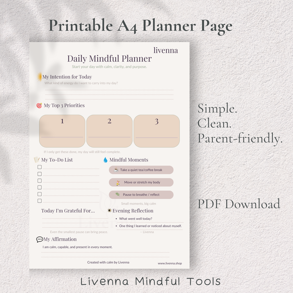 Livenna's Daily Mindful Planner