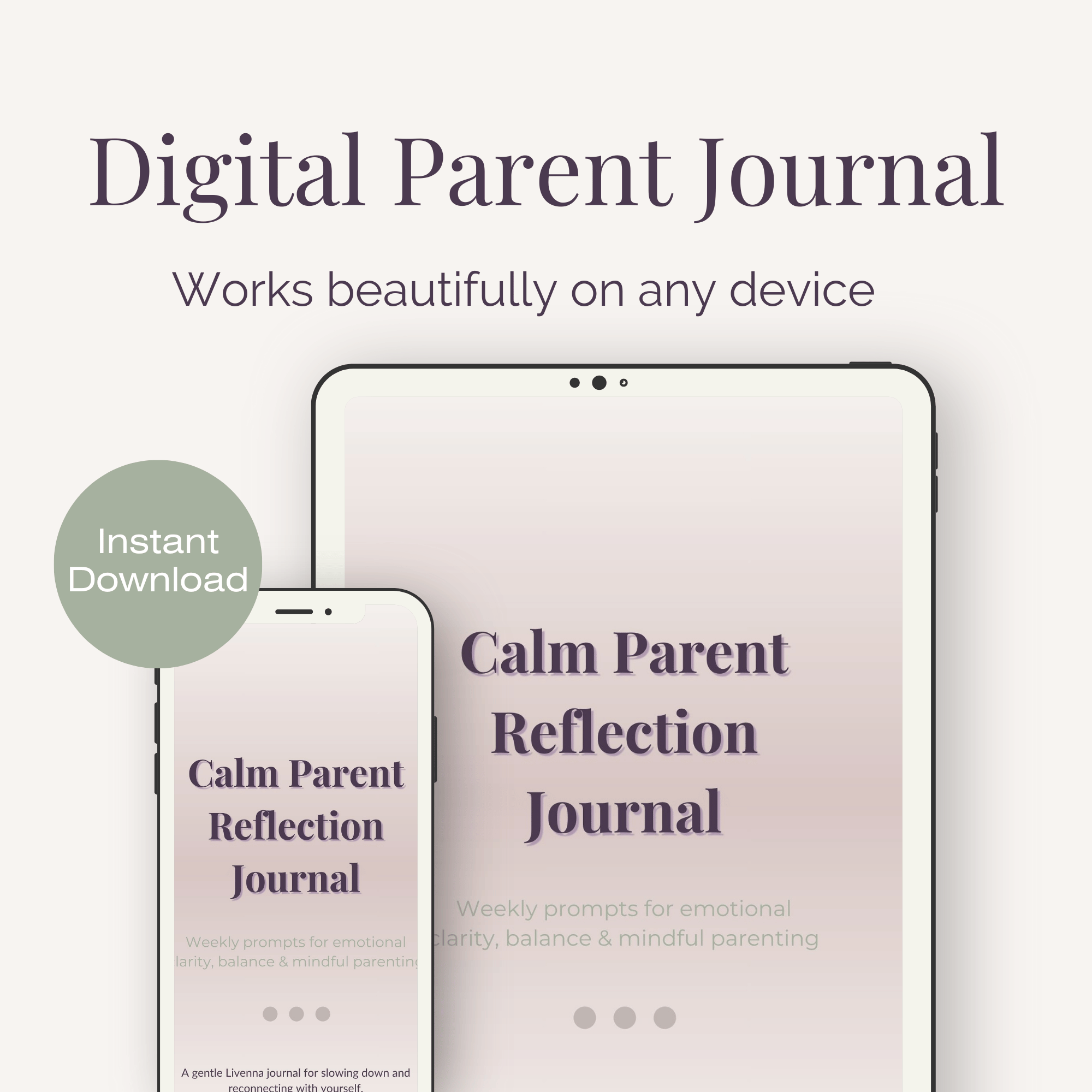 Calm Parent Reflection Journal